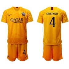 Roma #4 Cristante Third Soccer Club Jersey