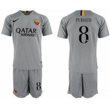 Roma #8 Perotti Away Soccer Club Jersey