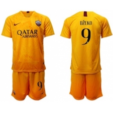 Roma #9 Dzeko Third Soccer Club Jersey