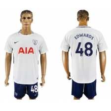 Tottenham Hotspur #48 Edwards White Blue Soccer Club Jersey