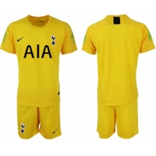 Tottenham Hotspur Blank Yellow Goalkeeper Soccer Club Jersey
