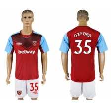 West Ham United #35 Oxford Home Soccer Club Jersey