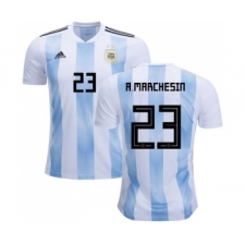Argentina #23 A.Marchesin Home Soccer Country Jersey