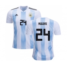 Argentina #24 Rigoni Home Soccer Country Jersey