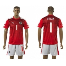 Austria #1 Ozcan Red Home Soccer Country Jersey