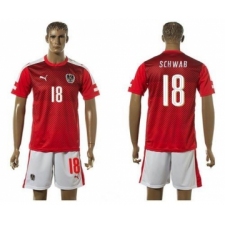 Austria #18 Schwab Red Home Soccer Country Jersey