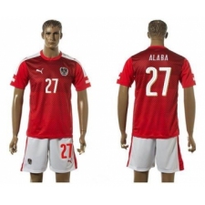 Austria #27 Alaba Red Home Soccer Country Jersey
