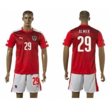 Austria #29 Almer Red Home Soccer Country Jersey