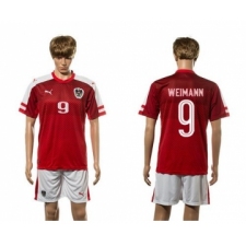 Austria #9 Weimann Red Home Soccer Country Jersey