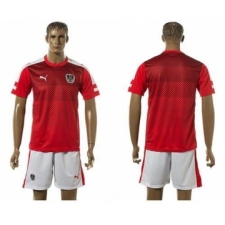 Austria Blank Red Home Soccer Country Jersey