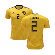 Belgium #2 Lukaku Away Soccer Country Jersey
