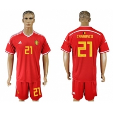 Belgium #21 Carrasco Red Home Soccer Country Jersey