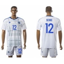 Bosnia Herzegovina #12 Sehic Away Soccer Country Jersey