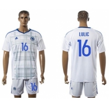 Bosnia Herzegovina #16 Lulic Away Soccer Country Jersey