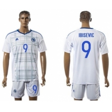 Bosnia Herzegovina #9 Ibisevic Away Soccer Country Jersey