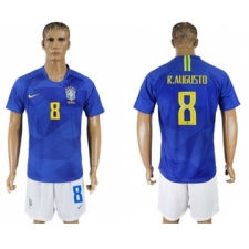Brazil #8 R.Augusto Away Soccer Country Jersey