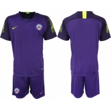 Chile Blank Purple Goalkeeper Soccer Country Jersey