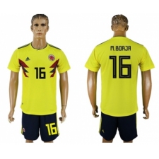 Colombia #16 M.Borja Home Soccer Country Jersey