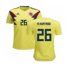 Colombia #26 A.Hurtado Home Soccer Country Jersey
