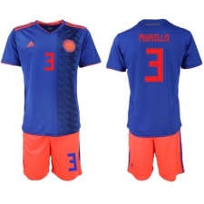 Colombia #3 Murillo Away Soccer Country Jersey