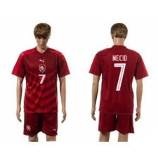 Czech #7 Necid Red Home Soccer Country Jersey