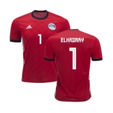 Egypt #1 Elhadary Red Home Soccer Country Jersey