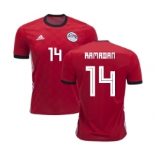 Egypt #14 Ramadan Red Home Soccer Country Jersey