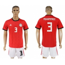 Egypt #3 Mohammadi Red Home Soccer Country Jersey