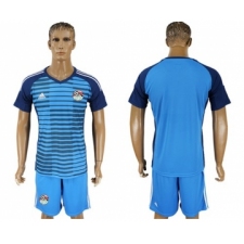 Egypt Blank Blue Goalkeeper Soccer Country Jersey