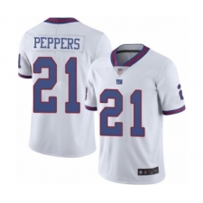 Men's New York Giants #21 Jabrill Peppers Limited White Rush Vapor Untouchable Football Jersey