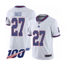 Men's New York Giants #27 Deandre Baker Limited White Rush Vapor Untouchable 100th Season Football Jersey