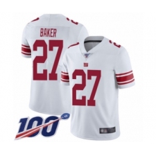 Men's New York Giants #27 Deandre Baker White Vapor Untouchable Limited Player 100th Season Football Jersey