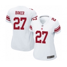 Women's New York Giants #27 Deandre Baker Game White Football Jersey