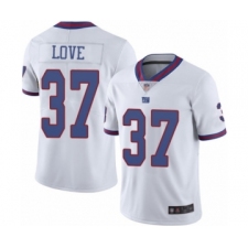 Men's New York Giants #37 Julian Love Limited White Rush Vapor Untouchable Football Jersey