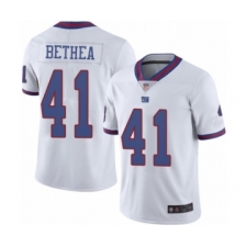 Men's New York Giants #41 Antoine Bethea Limited White Rush Vapor Untouchable Football Jersey