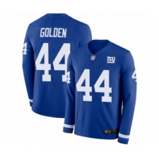 Men's New York Giants #44 Markus Golden Limited Royal Blue Therma Long Sleeve Football Jersey