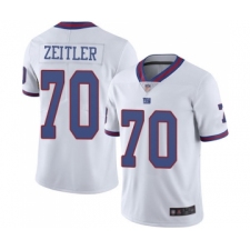 Men's New York Giants #70 Kevin Zeitler Limited White Rush Vapor Untouchable Football Jersey