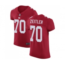 Men's New York Giants #70 Kevin Zeitler Red Alternate Vapor Untouchable Elite Player Football Jersey