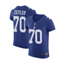 Men's New York Giants #70 Kevin Zeitler Royal Blue Team Color Vapor Untouchable Elite Player Football Jersey