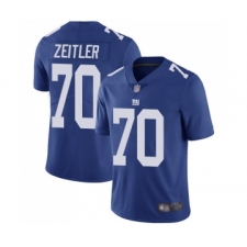 Men's New York Giants #70 Kevin Zeitler Royal Blue Team Color Vapor Untouchable Limited Player Football Jersey