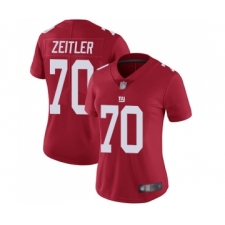 Women's New York Giants #70 Kevin Zeitler Red Alternate Vapor Untouchable Limited Player Football Jersey