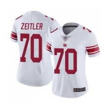 Women's New York Giants #70 Kevin Zeitler White Vapor Untouchable Limited Player Football Jersey