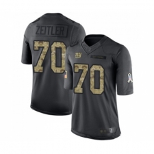 Youth New York Giants #70 Kevin Zeitler Limited Black 2016 Salute to Service Football Jersey