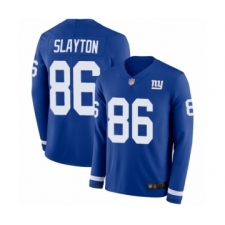 Youth New York Giants #86 Darius Slayton Limited Royal Blue Therma Long Sleeve Football Jersey