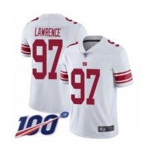 Men's New York Giants #97 Dexter Lawrence White Vapor Untouchable Limited Player 100th Season Football Jersey