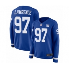 Women's New York Giants #97 Dexter Lawrence Limited Royal Blue Therma Long Sleeve Football Jersey