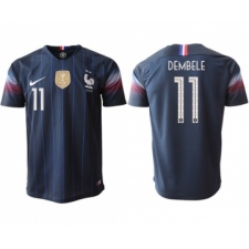 France #11 Dembele Home Thai Version Soccer Country Jersey