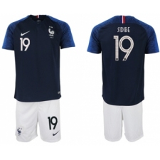 France #19 Sidibe Home Soccer Country Jersey