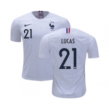 France #21 Lucas Away Soccer Country Jersey