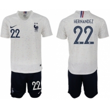 France #22 Hernandez Away Soccer Country Jersey